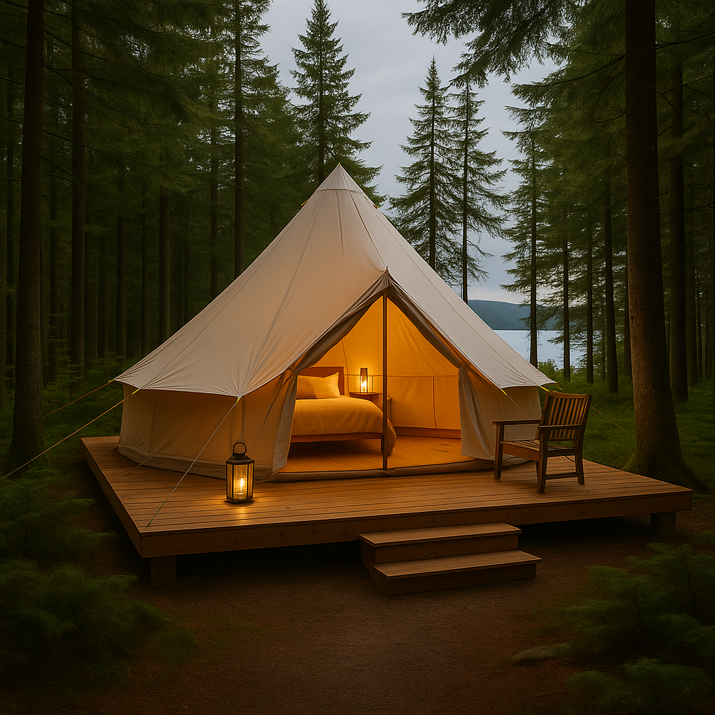 20250416_1012_Glamping Tent Retreat_remix_01jry98azwezhs6h20radwj8tz